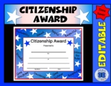 Citizenship Award - Editable