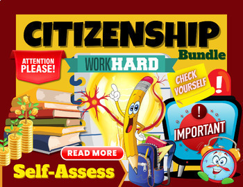 Preview of Citizenship Bundle | Rubric, Poster, Tracker, Apology Letter, Thank You Cards