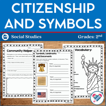 Preview of Citizenship Communities and Symbols Activities and Printables