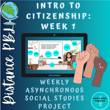 Preview of Citizenship: Digital Asynchronous Project Based Learning-- EDITABLE