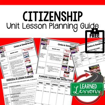 Preview of Citizenship Lesson Plan Guide Civics Government Back To School