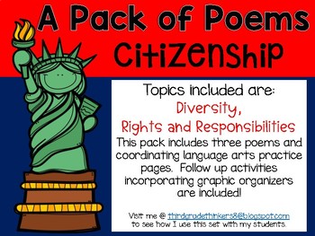 Preview of Citizenship Poems and Practice Pages: Diversity, Rights, Responsibilities