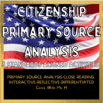 Preview of Citizenship Primary Source Analysis