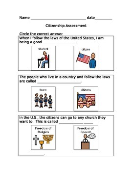 Preview of Citizenship Quiz