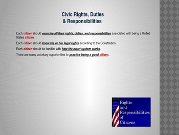 Citizenship - Rights, Duties and Priviledges of US Citizens by Alta's Place
