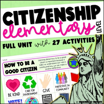 Preview of Citizenship Rights & Responsibilities of Being a Good Citizen - Full Civics Unit