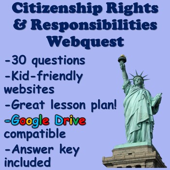 Preview of Citizenship Rights and Responsibilities Webquest