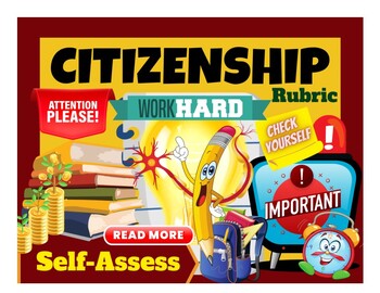 Preview of Citizenship Rubric Community Building, SEL, Goal Setting, Classroom Management