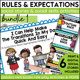 Social Stories Classroom Rules & Expectations Bundle 1 Pos