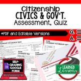 Citizenship Test, Citizenship Quiz, Civics Assessment, Goo
