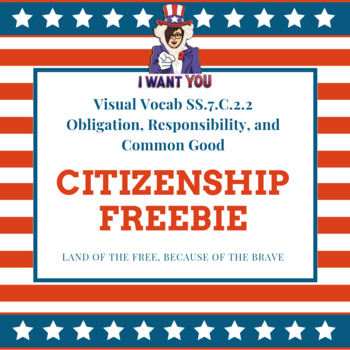 Preview of Citizenship Visual Vocab Freebie {History Guru}