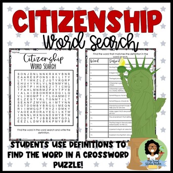 Preview of Citizenship Word Search