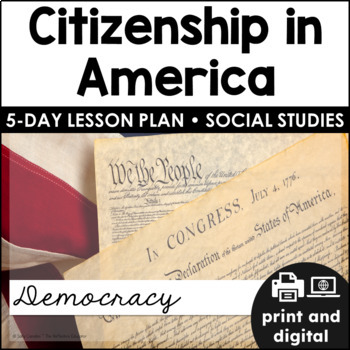 Preview of Citizenship in America | Democracy | Social Studies for Google Classroom™