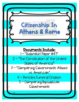 athens and rome citizenship dbq essay