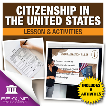 Preview of Citizenship in the United States Digital Lesson and Guided Notes - US Government