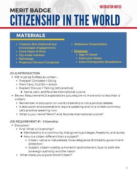 Citizenship in the World Presentation | Merit Badge | Boy Scouts of America