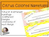 Citrus Colored Nametags