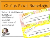 Citrus Fruit Nametags- 3 versions