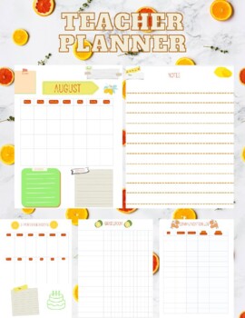 Preview of Citrus Teacher Planner: Calendar, Gradebook, Notes, and More!