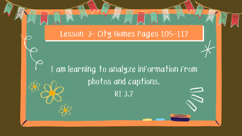 Preview of City Homes, Ready Gen Unit 2 Module B, Grade 3, Lessons 1-3 Power Point Slides