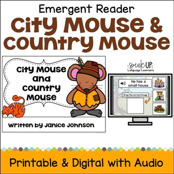Preview of City Mouse and Country Mouse Simple Fairy Tale Reader & Activities Early Readers