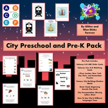 Preview of City Preschool and Pre-K Pack #TpT DistanceLearning