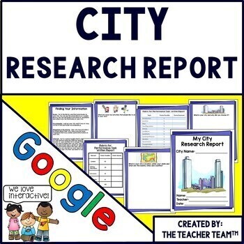 Preview of City Report | Google Classroom Activities | Google Slides