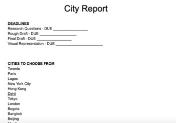 Preview of City Report Project - Digital