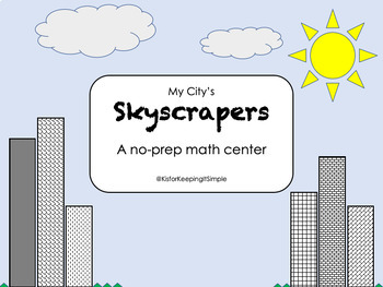 Preview of City Skyscrapers: No-Prep Math Center