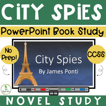 Preview of City Spies Novel Study PowerPoint w/ Reading Comprehension Trivia Questions