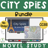 City Spies Novel Study PP & FCF Coloring Sheets Bundle Rea