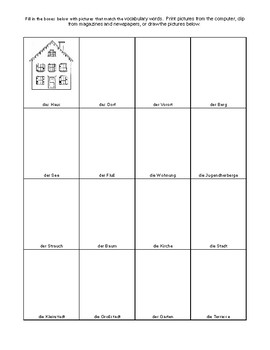 Preview of City Terminology - Komm mit level 2 vocab