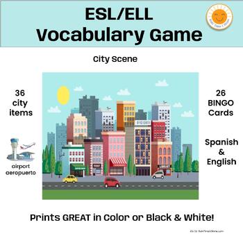 Preview of City Vocabulary Game - ESL/ELL/ENL