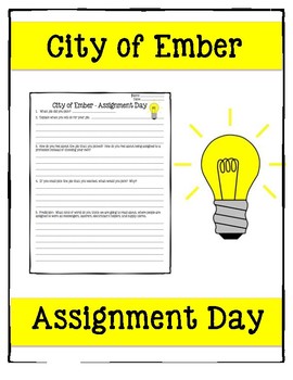 Preview of City of Ember Assignment Day reflection