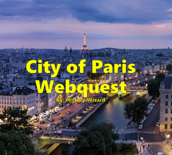 Preview of City of Paris of Webquest