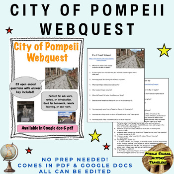 Preview of City of Pompeii Webquest