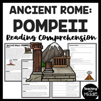 Preview of City of Pompeii and Mt. Vesuvius Reading Comprehension Ancient Rome Romans
