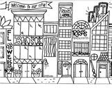 Cityscape Coloring Sheet