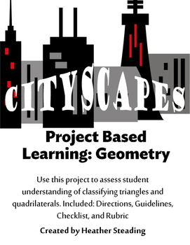 Preview of Cityscapes {2D Shapes Project Based Learning}