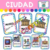 Ciudad - Tarjetas de vocabulario - Colour me Confetti