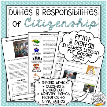 duties in civic education