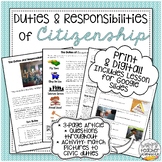 Duties & Responsibilities of Citizenship Article & Picture Match for Civics