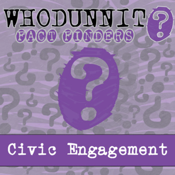Preview of Civic Engagement Whodunnit Activity - Printable & Digital Game Options