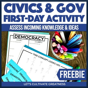 Preview of First Day Activity for Civics or Government