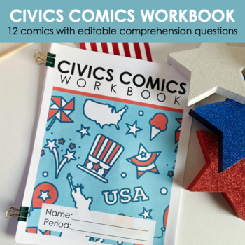 Preview of Civics Comics Workbook| 12 Original Civics Comics