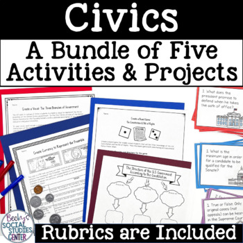 Preview of Civics: Constitution and Bill of Rights - Five Fun Projects and Activities