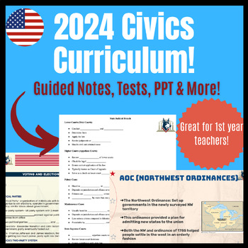 Preview of Civics Curriculum | 2024 Complete Government Curriculum BUNDLE! Digital Resource