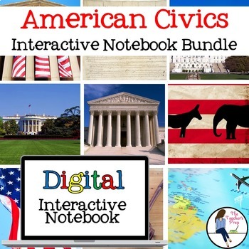 Preview of Civics Digital Interactive Notebook Bundle for Google Drive