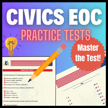 Preview of Civics EOC Practice Tests! | STUDY GUIDES AND MORE! (Florida Test Prep)