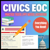 Civics EOC Practice Tests PowerPoint & Guided Notes ULTIMA